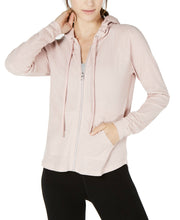 Load image into Gallery viewer, Calvin Klein Performance Women&#39;s Ruched-Sleeve Zip Hoodie, Pink, Small
