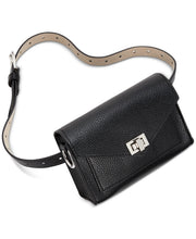 Load image into Gallery viewer, Steve Madden Women's Faux Leather Convertible Belt Bag, Black, Large
