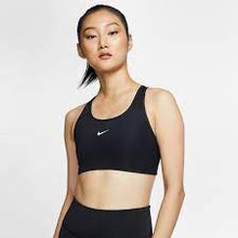 Load image into Gallery viewer, Nike Women&#39;s Swoosh Medium-Support Padded Sports Bra, Black, S
