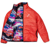 Load image into Gallery viewer, LRG Men's Alpine Divine Reversible Puffer Jacket, Orange/ Multi, S

