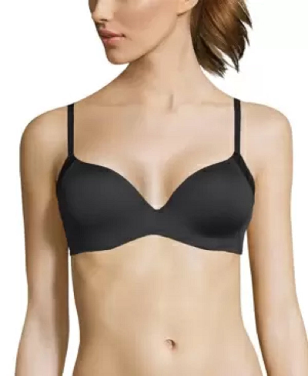 Maidenform Women's Smooth Finish Push Up Bra, Black, 34D