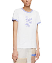 Load image into Gallery viewer, Nike Women's Sportswear Logo Cotton Just Do It Ringer T-Shirt, S
