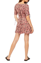 Load image into Gallery viewer, Free People Women&#39;s Floral Print Lace-up Mini Dress, Red, XS
