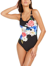 Load image into Gallery viewer, Calvin Klein Women's One-Piece Swimsuit, Black Garden Floral, 6
