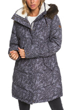 Load image into Gallery viewer, Roxy Women's Ellie Print Waterproof Snow Hoodie Jacket, Grey, XS
