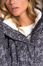 Load image into Gallery viewer, Roxy Women's Ellie Print Waterproof Snow Hoodie Jacket, Grey, XS
