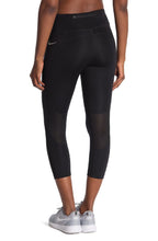 Load image into Gallery viewer, NIKE Women&#39;s Fast High Waisted Mesh Panels Crop Leggings, Black, L

