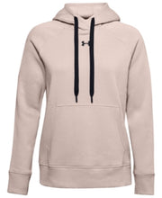 Load image into Gallery viewer, Under Armour Women&#39;s Stretch Woven Rival Fleece Hoodie, Pink, XL
