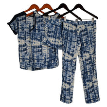 Load image into Gallery viewer, Lucky Brand Women's 4-piece Pajama Set, Blue Tie Dye, S
