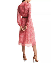 Load image into Gallery viewer, Michael Kors Women&#39;s V-Neck Printed Shirt Dress, Ross Pink, XS
