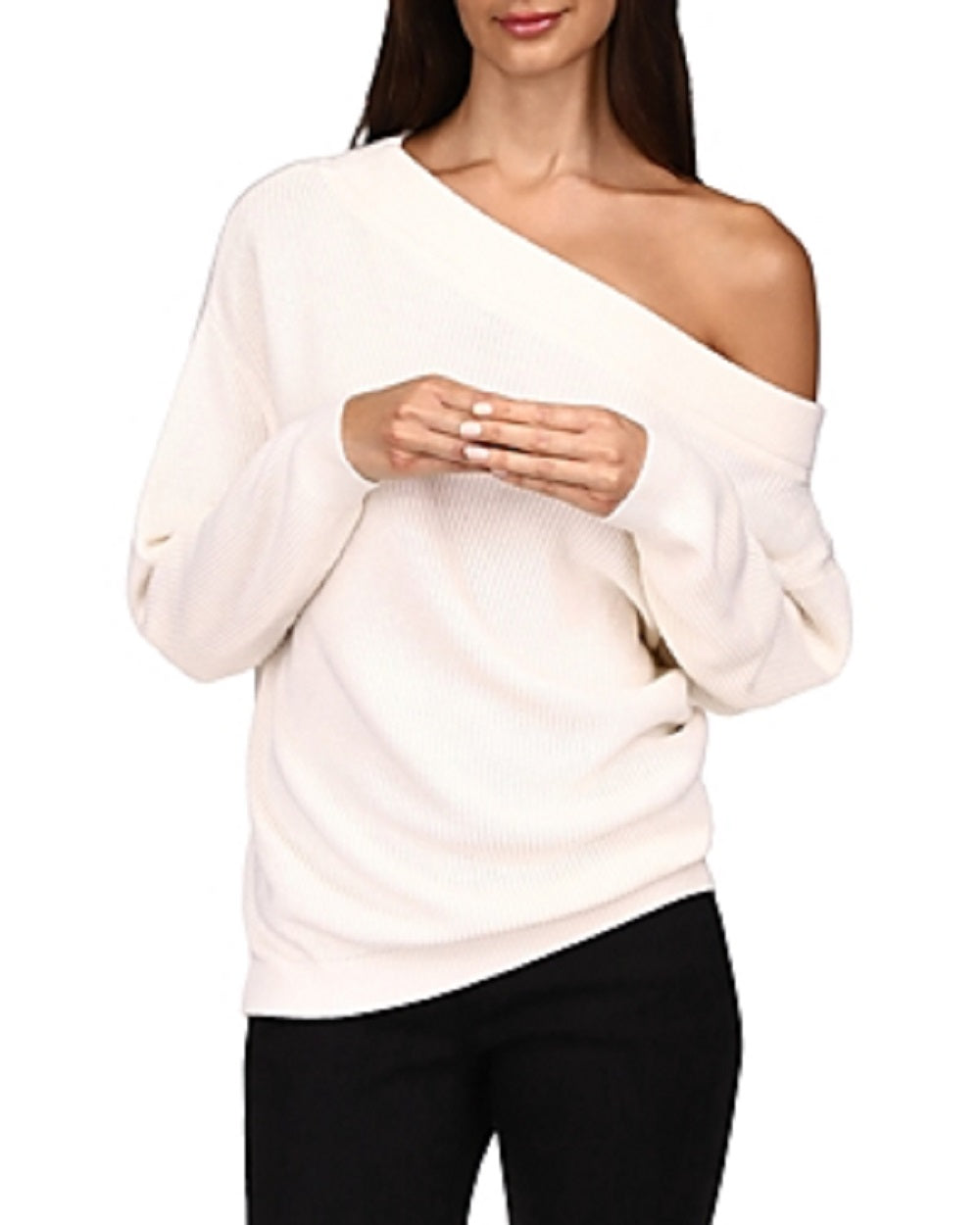 Michael Michael Kors Women's One Shoulder Top, Alabaster, M