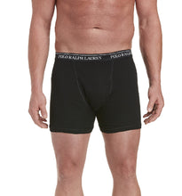 Load image into Gallery viewer, Polo Ralph Lauren Men's Big &amp; Tall 3-pk Boxer Briefs, Black, XXL
