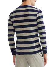 Load image into Gallery viewer, Ralph Lauren Men's Striped Long-Sleeve Sleep T-Shirt, Navy/Heather, M
