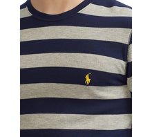 Load image into Gallery viewer, Ralph Lauren Men's Striped Long-Sleeve Sleep T-Shirt, Navy/Heather, L
