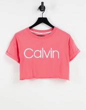 Load image into Gallery viewer, Calvin Klein Performance Women's Cropped Logo T-Shirt, Radiance, XS
