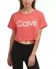 Load image into Gallery viewer, Calvin Klein Performance Women's Cropped Logo T-Shirt, Radiance, XS

