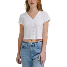 Load image into Gallery viewer, Calvin Klein Jeans Women&#39;s Cotton Crop Top, White, Size L
