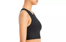 Load image into Gallery viewer, AQUA Women&#39;s Athletic Scoop Neck Longline Solid Sports Bra, Black, M
