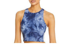 Load image into Gallery viewer, Aqua Woman&#39;s Tie Dye Longline Sports Bra, Sea Blue, L
