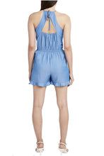 Load image into Gallery viewer, BCBGeneration Women&#39;s Woven Halter Neck Romper, Denim Blue, S
