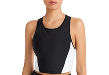 Load image into Gallery viewer, AQUA Women&#39;s Athletic Color Blocked Sports Bra, Black/White, S
