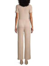 Load image into Gallery viewer, BCBGeneration Women&#39;s Knit V-Neck Jumpsuit, Natural, Large
