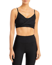 Load image into Gallery viewer, Aqua Athletic Women&#39;s Twist Detail Bra, Black, S
