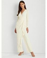 Load image into Gallery viewer, Lauren Ralph Lauren Women's Ruffle-Trim Georgette Jumpsuit, Cream, Size 4
