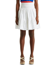 Load image into Gallery viewer, Lauren Ralph Lauren Women's Eyelet Cotton Broadcloth Skirt, White, XXL
