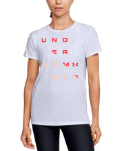 Load image into Gallery viewer, Under Armour Women's Crew-neck Logo T-Shirt, White, XL
