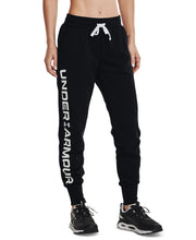 Load image into Gallery viewer, Under Armour Women&#39;s Rival Fleece Logo Joggers, Black, M
