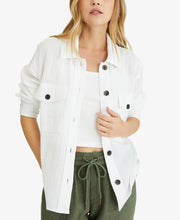 Load image into Gallery viewer, Sanctuary Women&#39;s Crinkled Cotton Shirt Jacket, White, XS
