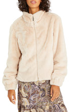Load image into Gallery viewer, Sanctuary Women's Mock Neck Zip Front Faux Fur Coat, Maple, XS
