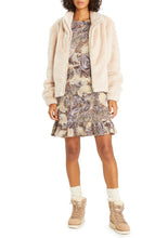 Load image into Gallery viewer, Sanctuary Women's Mock Neck Zip Front Faux Fur Coat, Maple, XS
