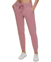 Load image into Gallery viewer, Calvin Klein Performance Women&#39;s Rib-Trim Jogger Pants, Mauve, XL
