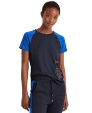 Load image into Gallery viewer, Lauren Ralph Lauren Women's Oversize Logo T-Shirt, Navy/Cobalt, XS

