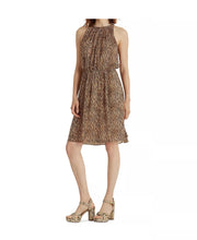 Load image into Gallery viewer, Lauren Ralph Lauren Women&#39;s Python-Print Georgette Dress, Copper/Multi, 12

