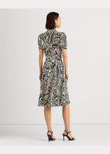 Load image into Gallery viewer, Lauren Ralph Lauren Women&#39;s Paisley Georgette Dress, Black/Cream, 6
