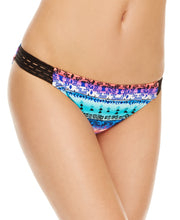 Load image into Gallery viewer, Hula Honey Juniors&#39; Printed Crochet-Sides Hipster Bottoms, Hyper Blue, S
