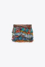 Load image into Gallery viewer, Zara Women's Ruffled Patchwork Skirt, Multicolored, M
