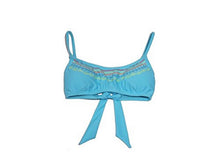 Load image into Gallery viewer, Bikini Nation Women&#39;s Let&#39;s Stitch Together Bikini Top, Ocean, L
