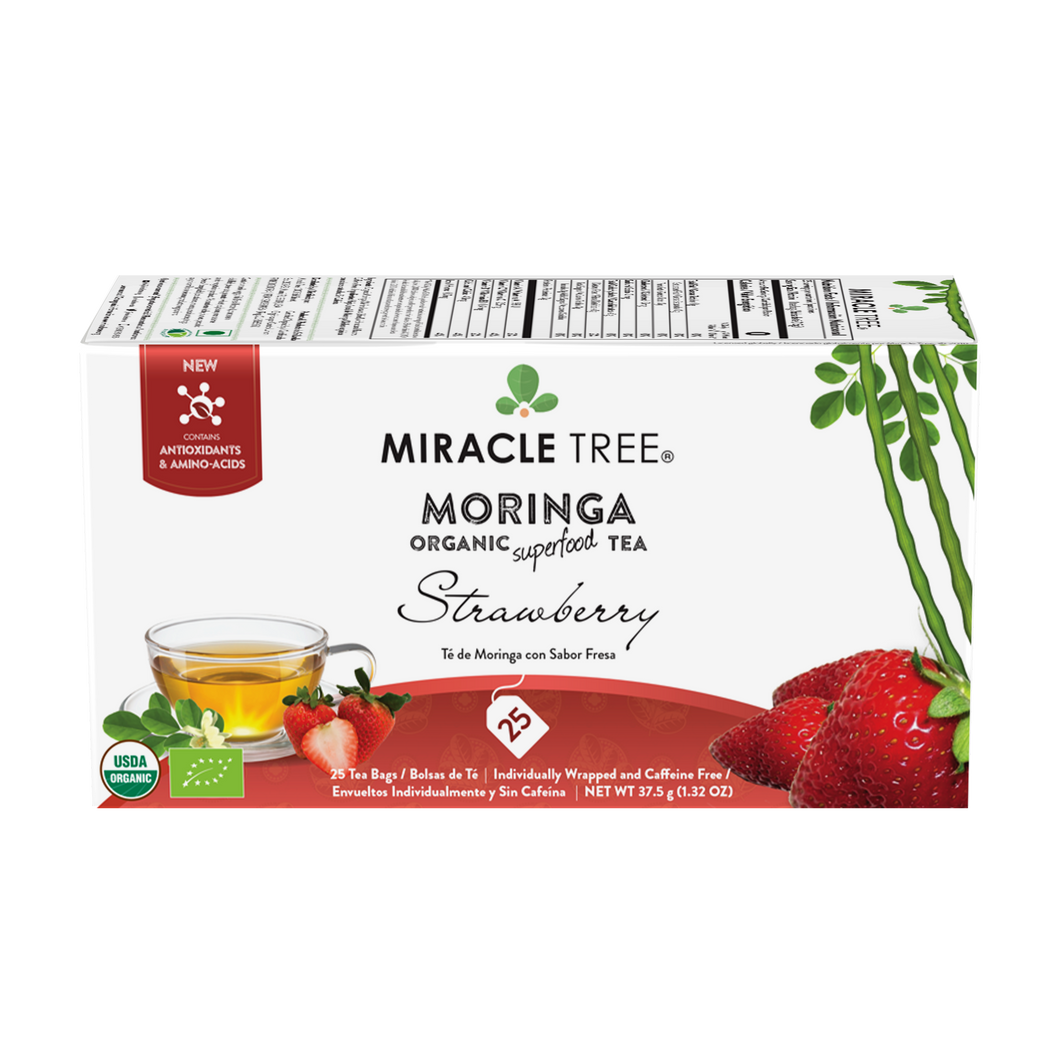 Miracle Tree - Organic Moringa Tea: Strawberry