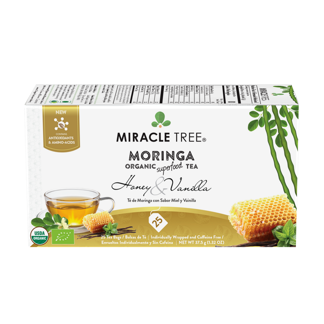 Miracle Tree - Organic Moringa Tea: Honey & Vanilla