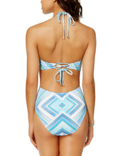 Load image into Gallery viewer, Bar III Women&#39;s Cutout Monokini One-Piece Swimsuit, Crystal Blue, M

