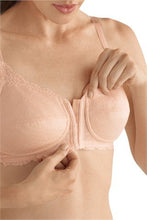 Load image into Gallery viewer, Amoena Women&#39;s Ellen Wire-Free Front Close Post-Surgery Bra, Nude, 34D
