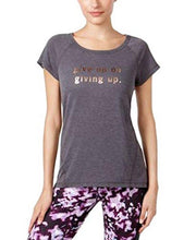Load image into Gallery viewer, Ideology Women&#39;s Metallic Graphic T-Shirt Women&#39;s, Charcoal Heather, S
