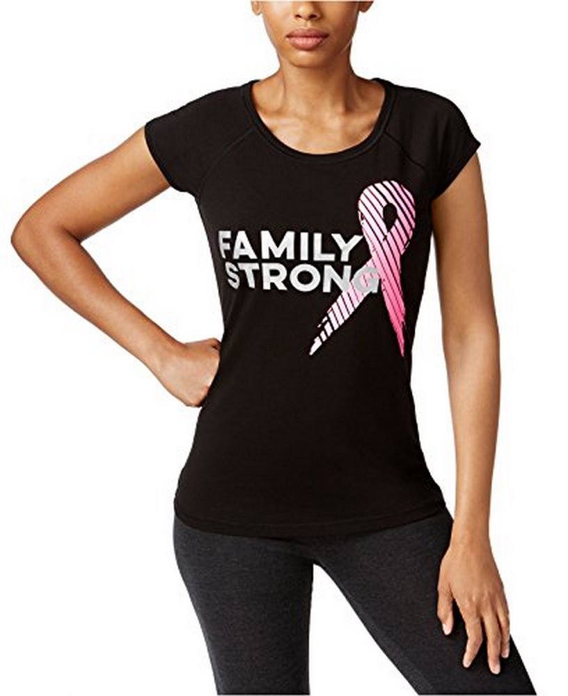 Ideology Women's Breast Cancer Research Foundation Graphic T-Shirt, Black, S