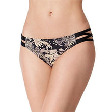 Load image into Gallery viewer, Carmen Marc Valvo Women&#39;s Printed Strappy Bikini Bottoms, Black, XS
