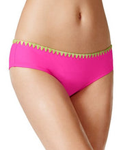 Load image into Gallery viewer, Bikini Nation Junior&#39;s Contrast-Trim Hipster Bikini Bottom, Pink, L
