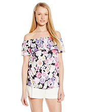Load image into Gallery viewer, Kensie Women's Romantic Florals Off-The-Shoulder Flounce Blouse Top, S
